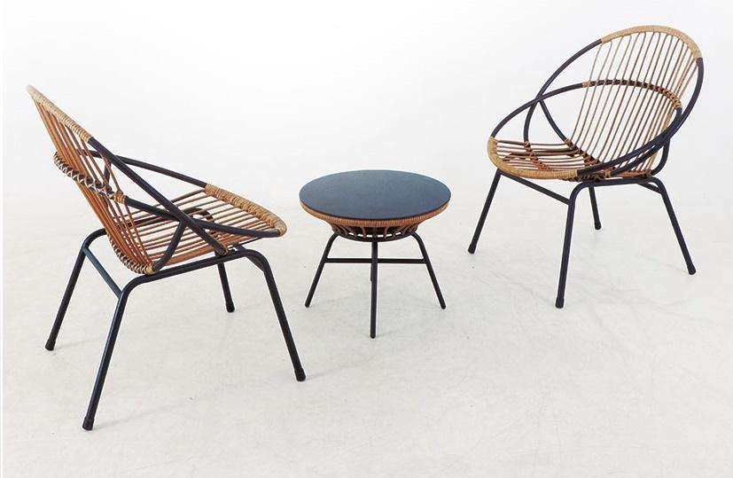 CONJUNTO DE JARDIN MOD. BISTRO (2 SILLONES + MESITA)