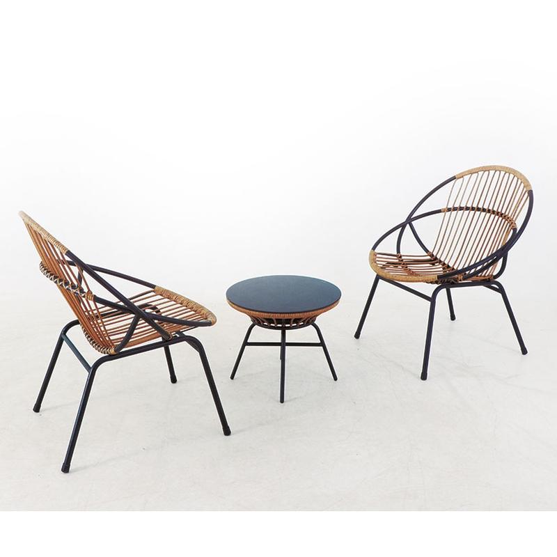 CONJUNTO DE JARDIN MOD. BISTRO (2 SILLONES + MESITA)
