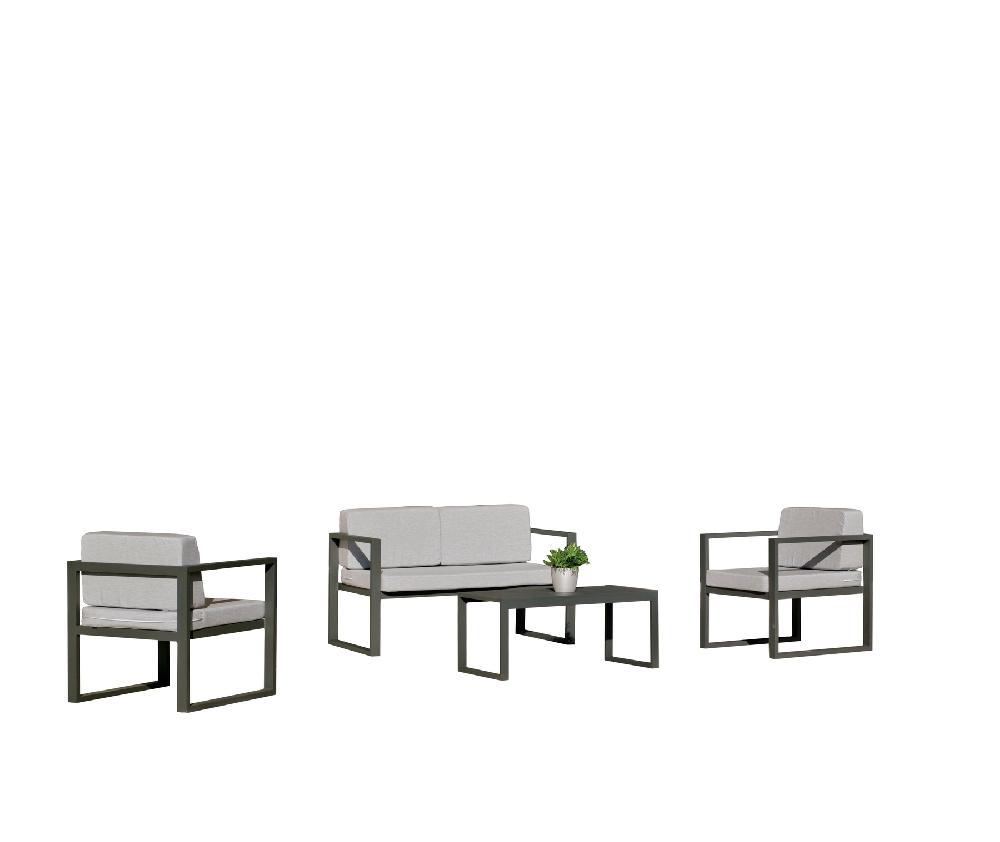 Conjunto De Jardín MUSTANG Antracita De 4 Plazas