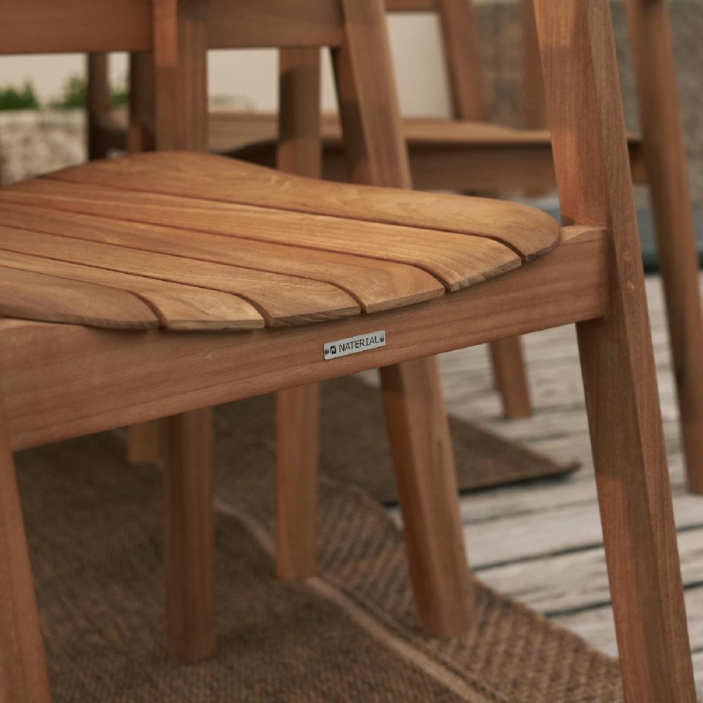 Conjunto De Jardín NATERIAL Aurora Extensible De Teca Para 6 Personas