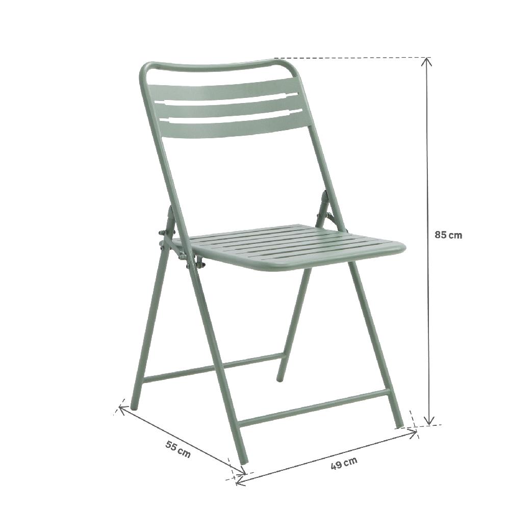 Conjunto De Jardín NATERIAL Café II De Acero Verde Para 4 Personas