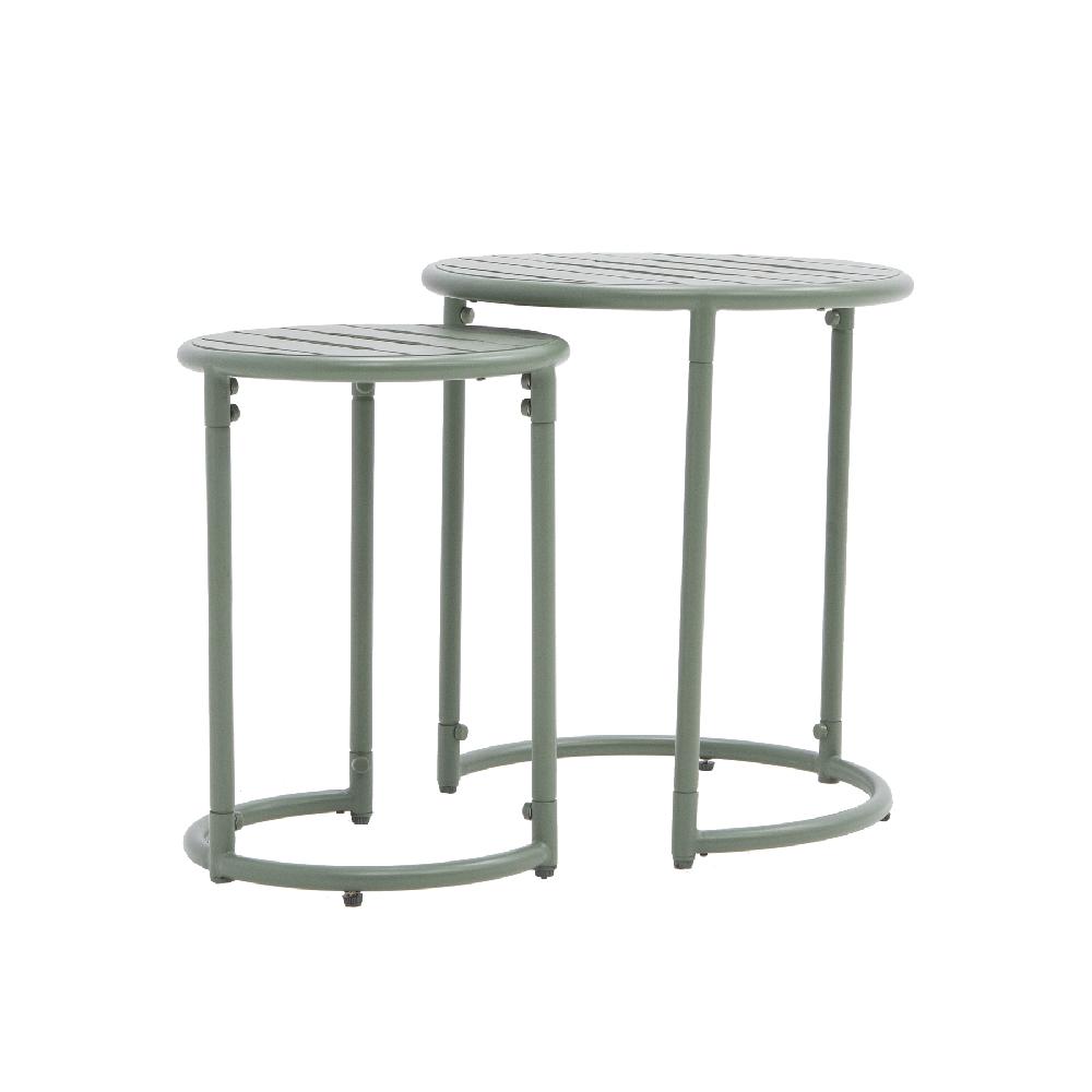 Conjunto De Jardín NATERIAL Café II De Acero Verde Para 2 Personas