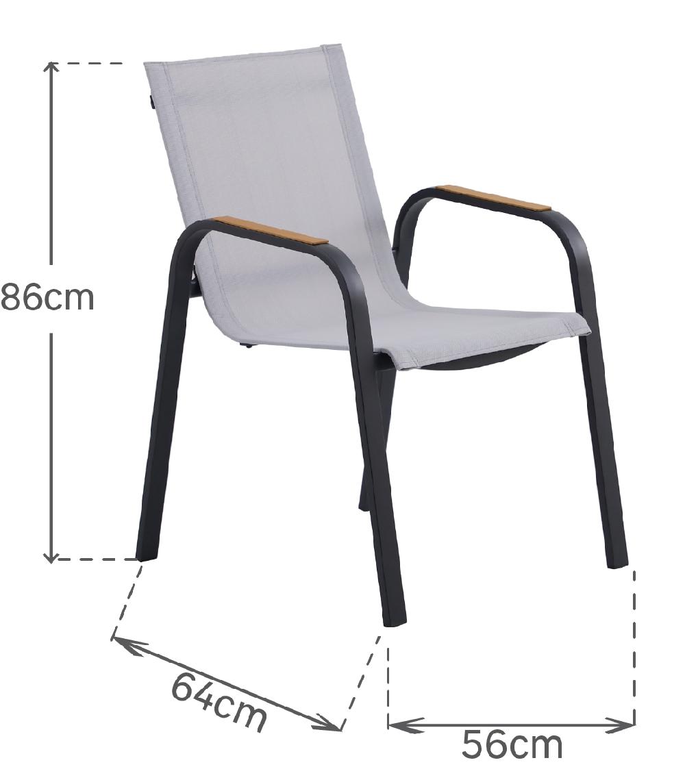 Conjunto De Jardín NATERIAL Calypso De Aluminio Para 6 Comensales