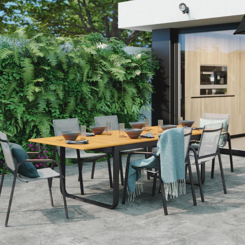 Conjunto de jardín NATERIAL Calypso de aluminio para 6 comensales