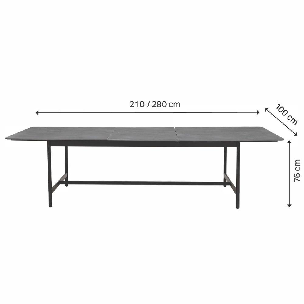 Conjunto De Jardín NATERIAL Idunn De Aluminio Negro Para 6 Personas