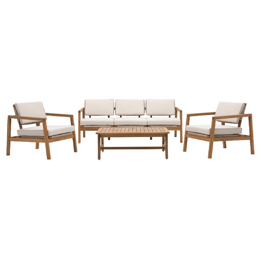 Conjunto De Jardín NATERIAL Oasis De Madera Para 5 Personas