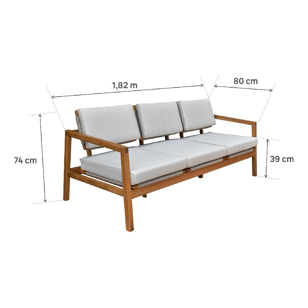 Conjunto De Jardín NATERIAL Oasis De Madera Para 5 Personas