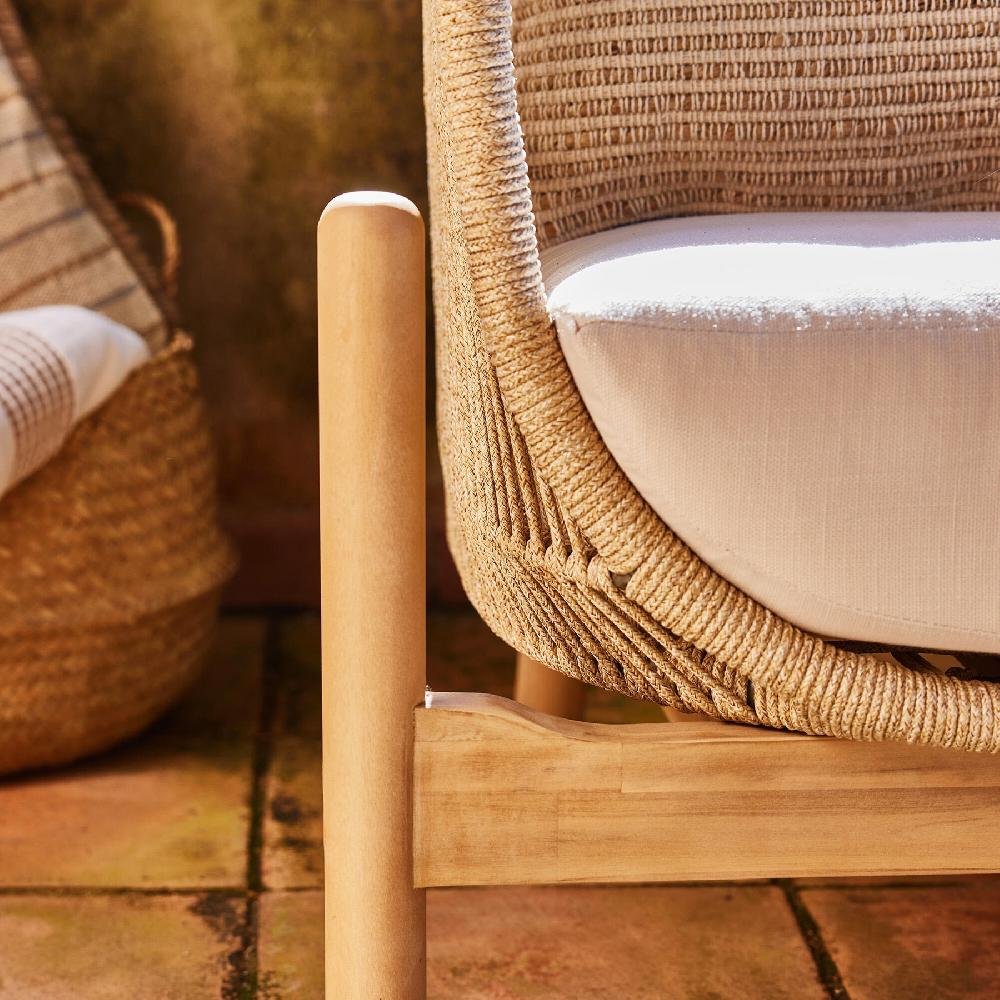 Conjunto De Jardín Provenza De Acacia Para 6 Comensales