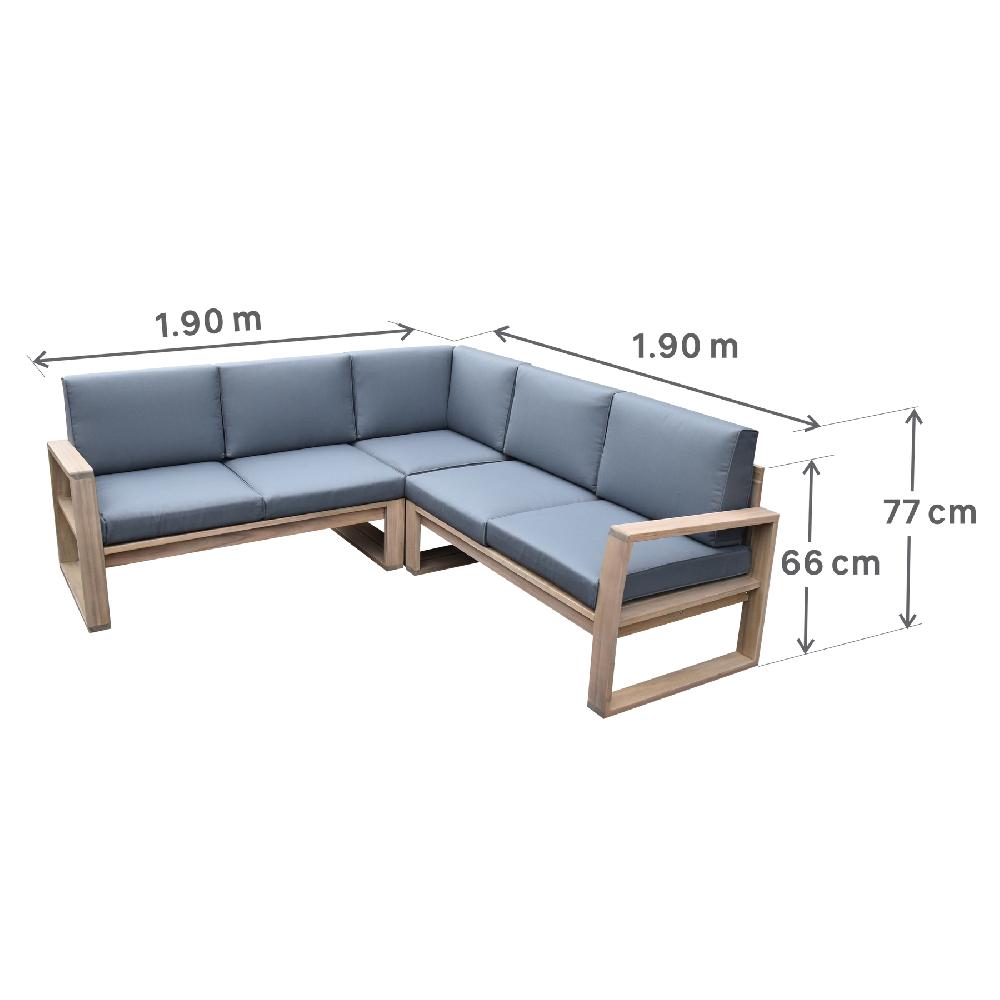 Conjunto De Jardín Solaris De Acacia Para 5 Personas