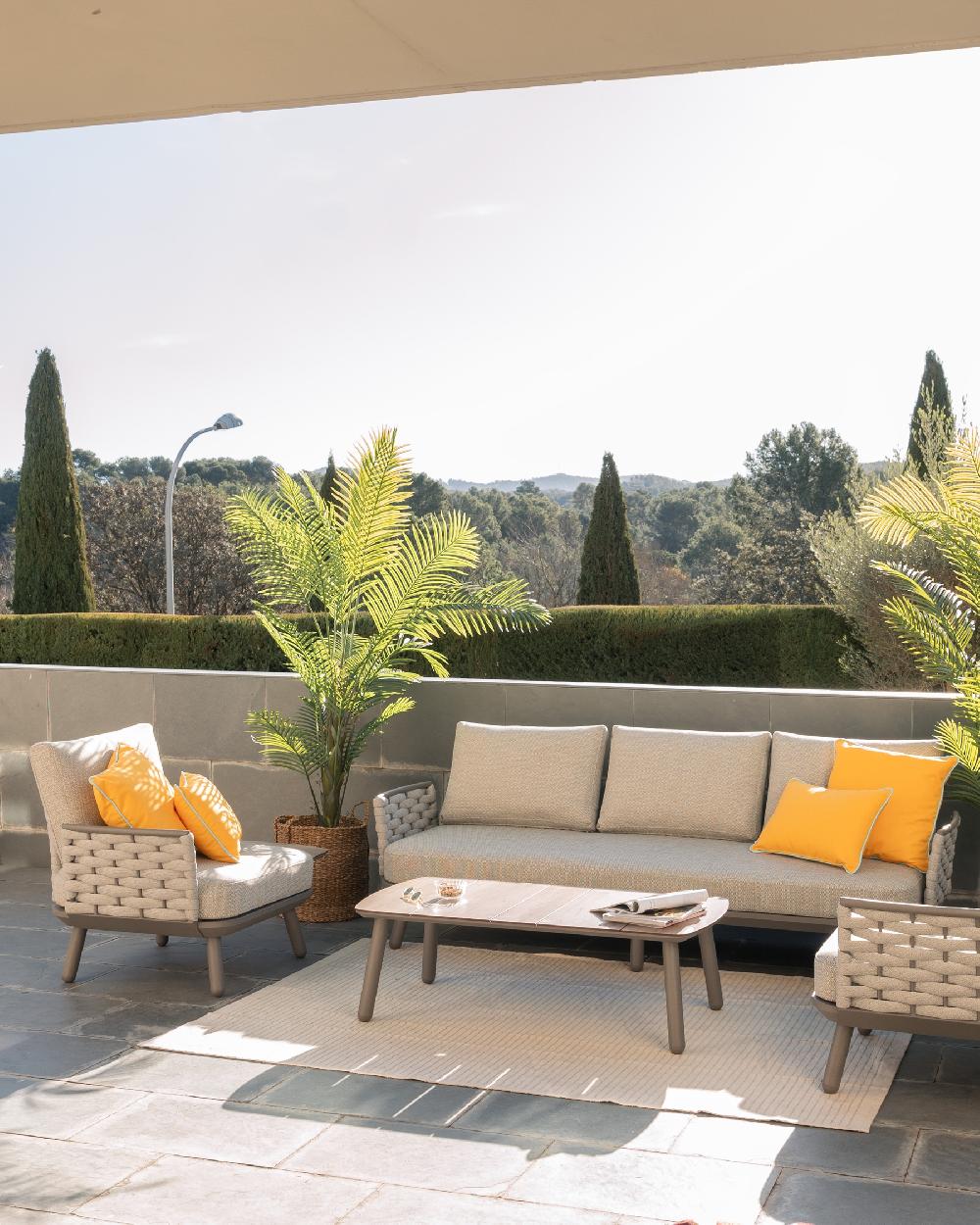 Conjunto De Jardín Taupé 5 Plazas - Matilda