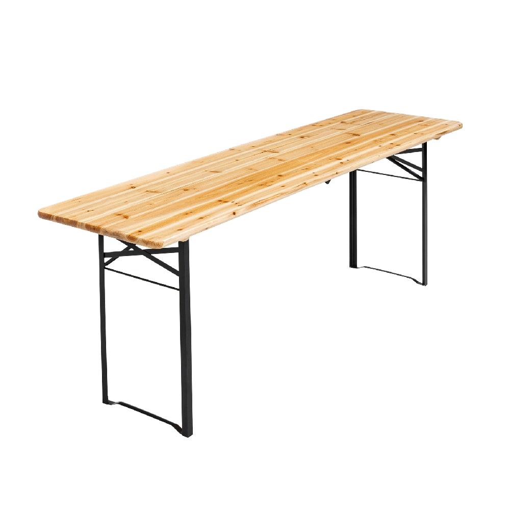 Conjunto De Mesa Y Bancos Plegables De Madera De 218 Cm