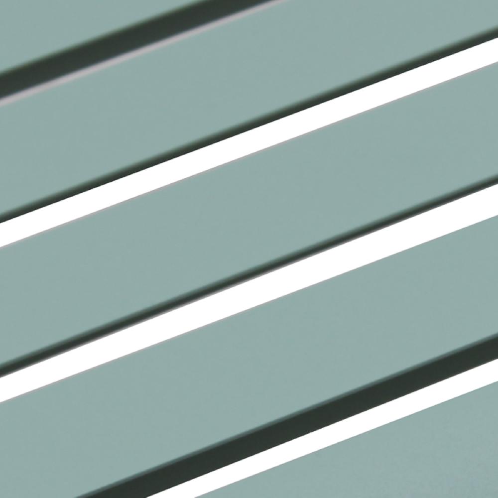 Conjunto De Muebles De Exterior Café De Acero Verde Para 4 Comensales