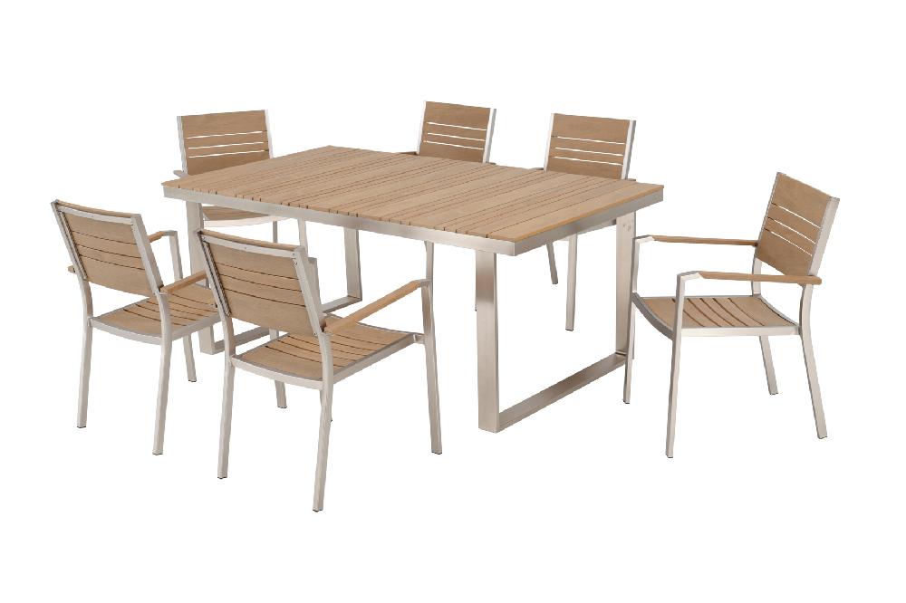 Conjunto De Muebles De Exterior Menorca De Aluminio Para 6 Comensales