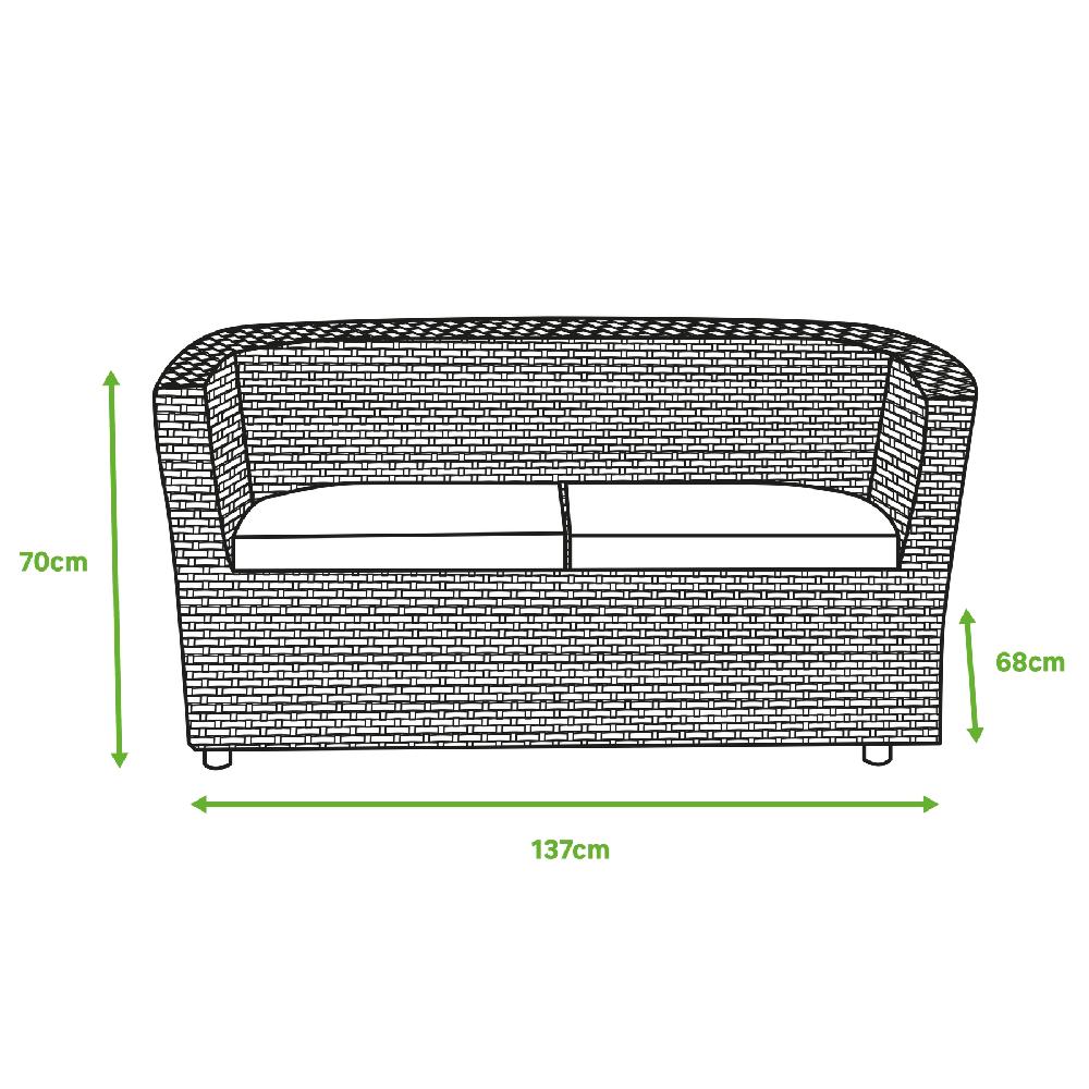 Conjunto De Muebles De Exterior Nova De Resina Para 4 Comensales