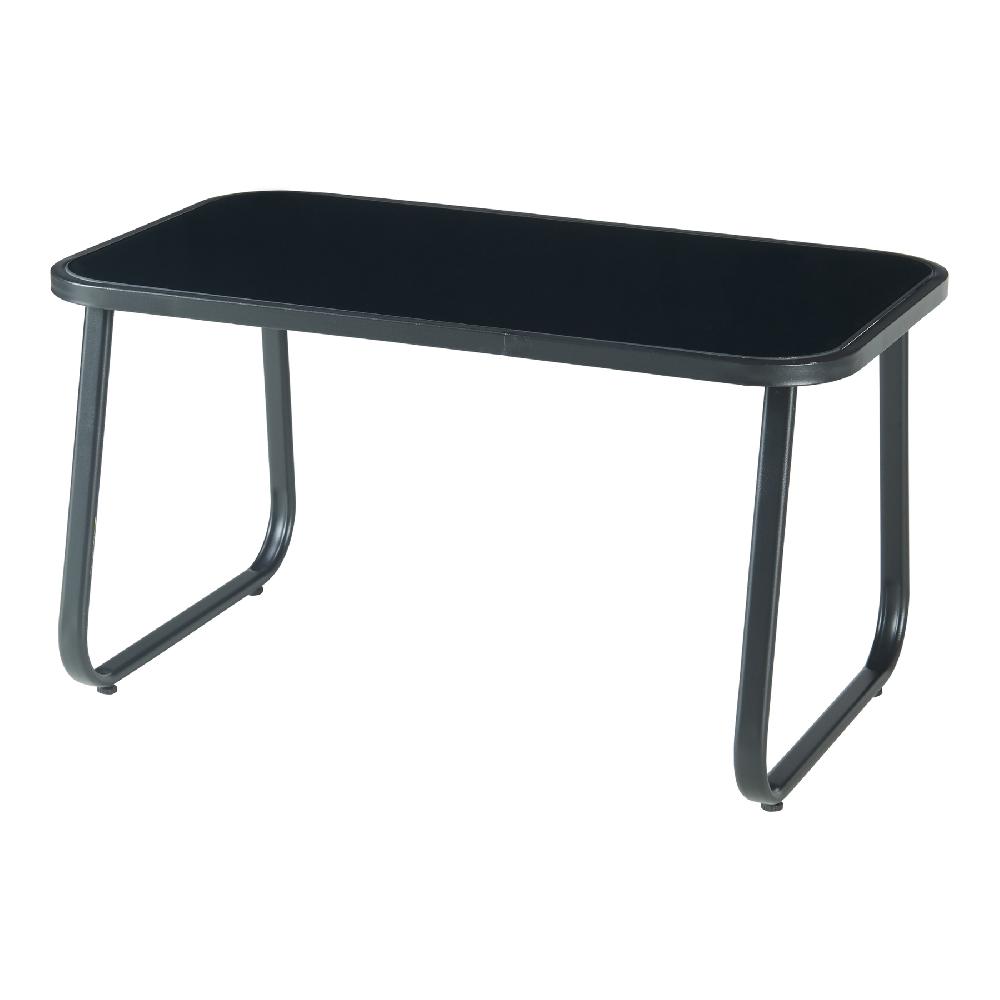 Conjunto De Muebles De Jardin Anzi 4 Piezas Acero/cristal - Negro [casa.pro]