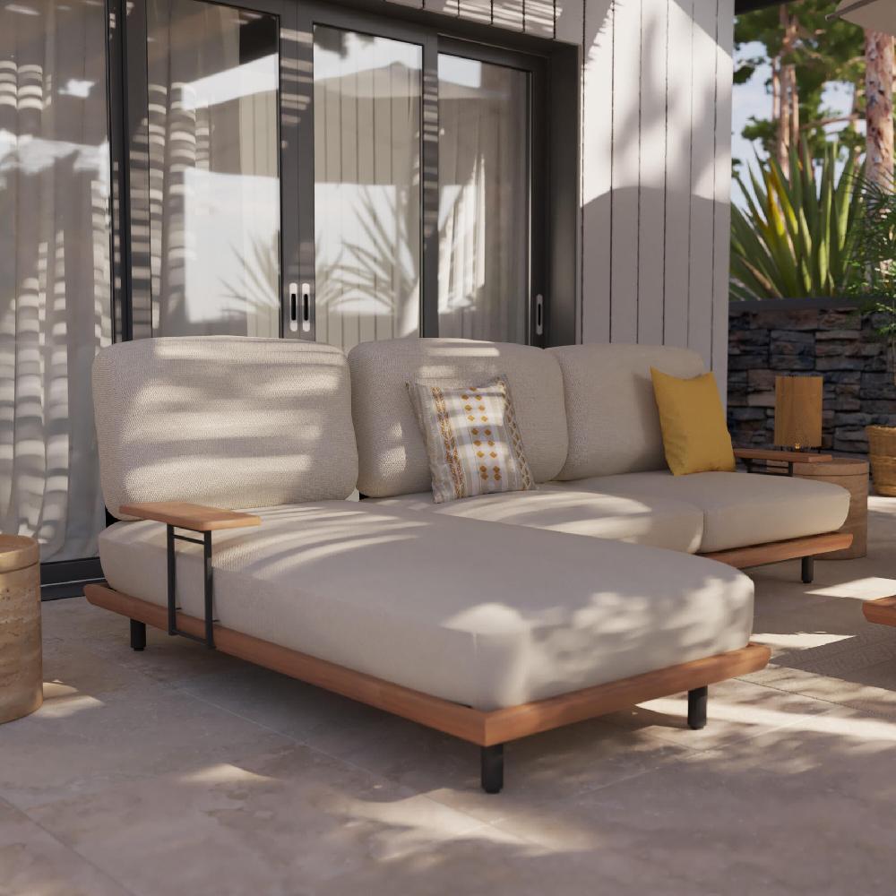 Conjunto De Muebles De Jardín Calisto De Teca Para 4 Personas