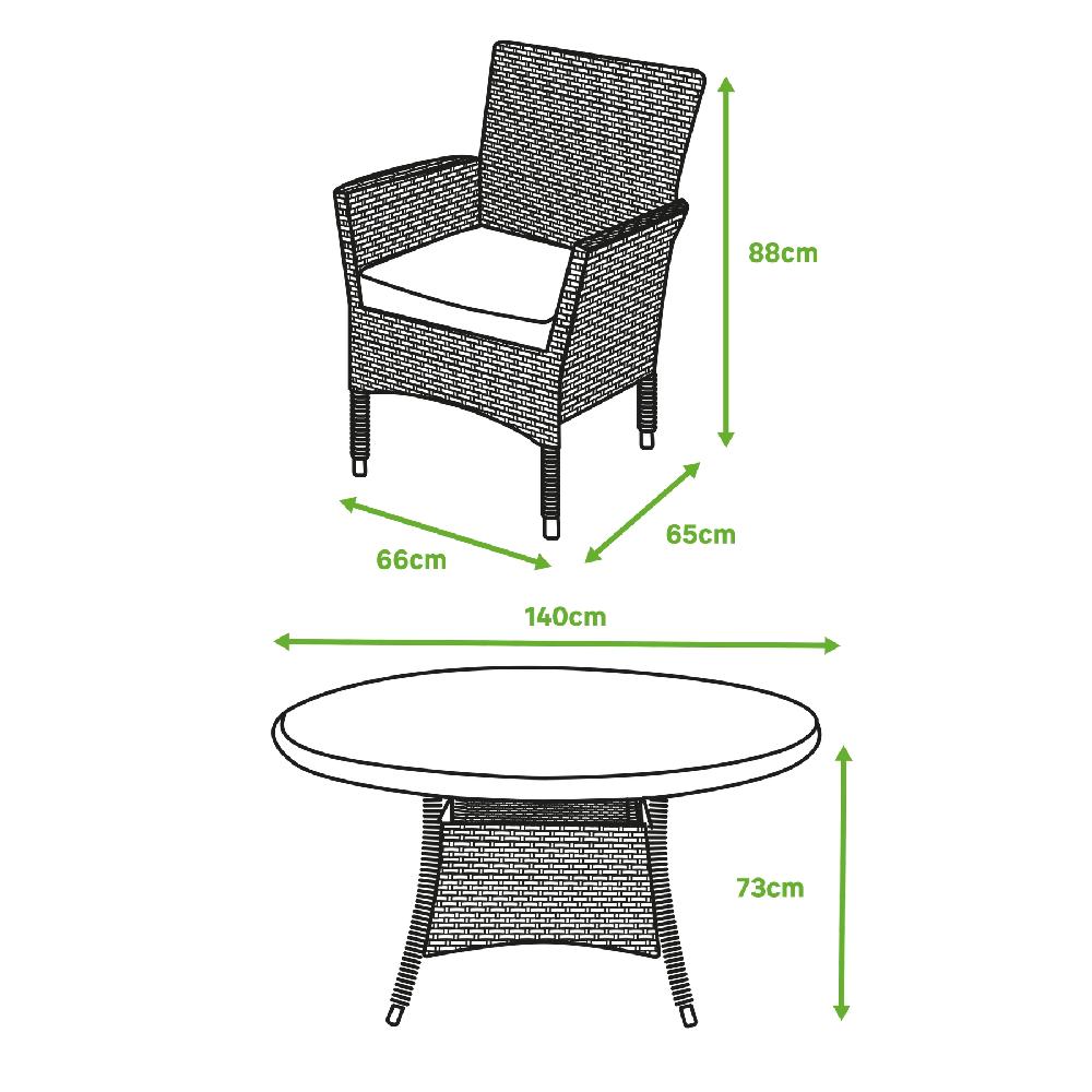 Conjunto De Muebles De Jardín Costa Rica De Aluminio Para 6/8 Comensales