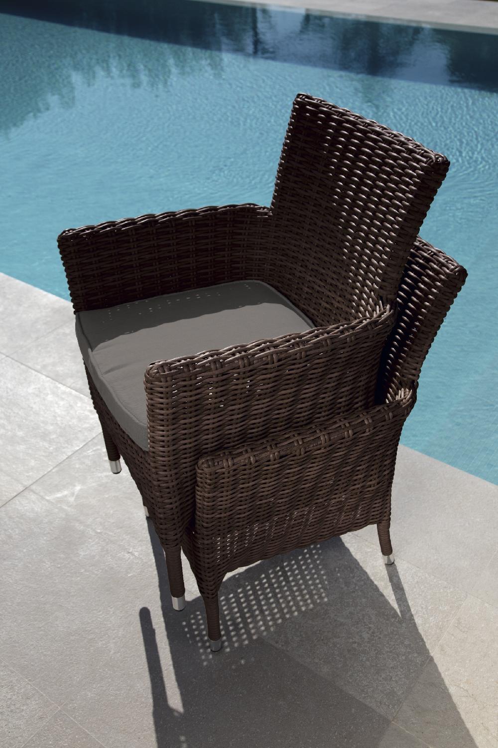 Conjunto De Muebles De Jardín Costa Rica De Ratán Sintético Para 6 Comensales