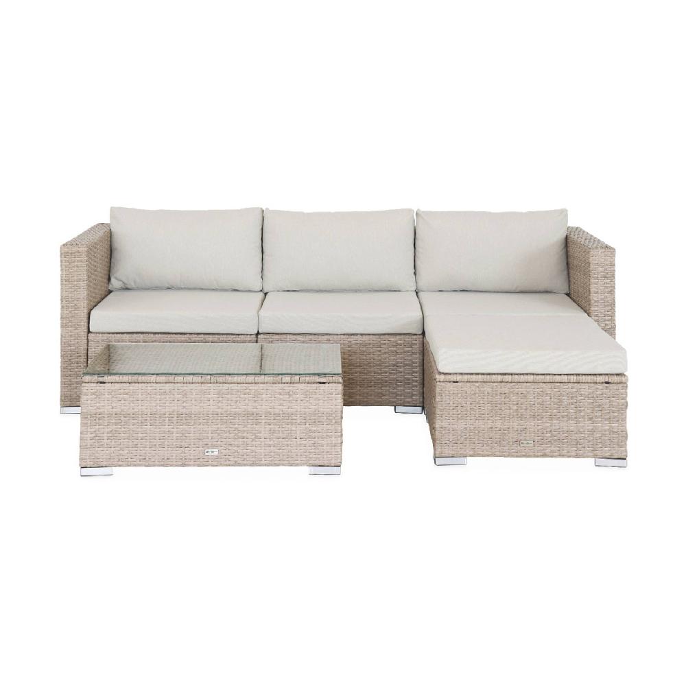 Conjunto De Muebles De Jardín De Resina De 4 Plazas Torino Natural 70x70x63 Cm