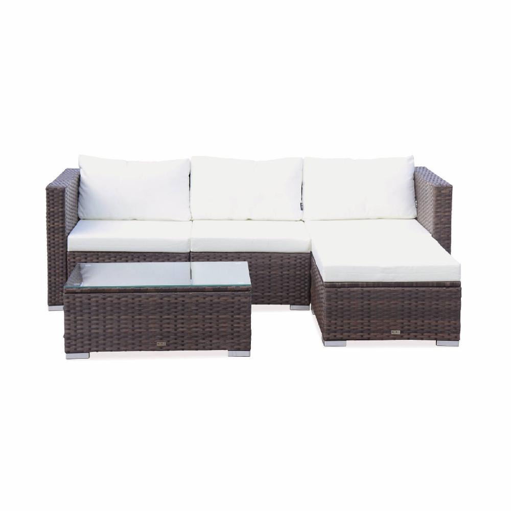 Conjunto De Muebles De Jardín De Resina De 4 Plazas Torino Marrón 70x70x63 Cm