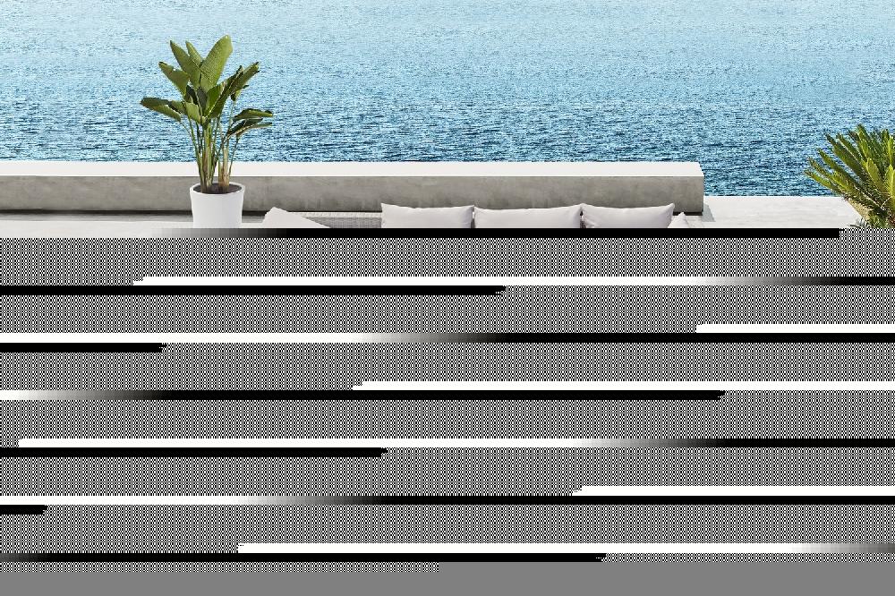 Conjunto de muebles de jardín de resina gris de 10 plazas SAMOA