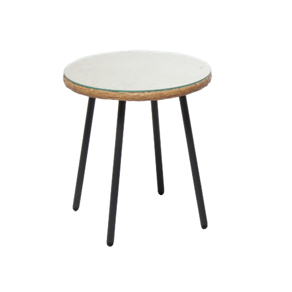 Conjunto De Muebles De Jardín Esquinero De 3 Plazas Efecto Ratán LECCE