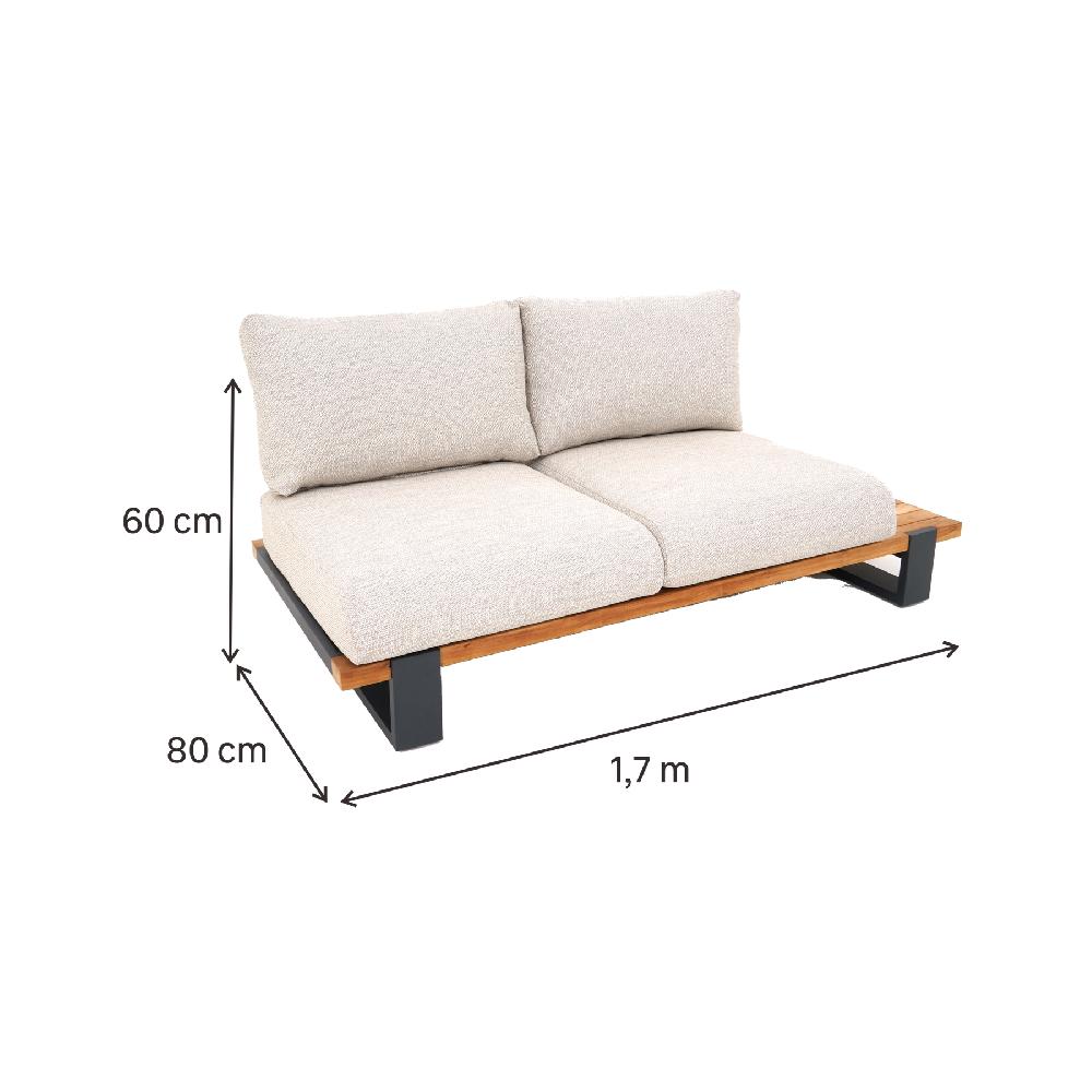 Conjunto De Muebles De Jardín Griffin De Teca Para 5 Personas