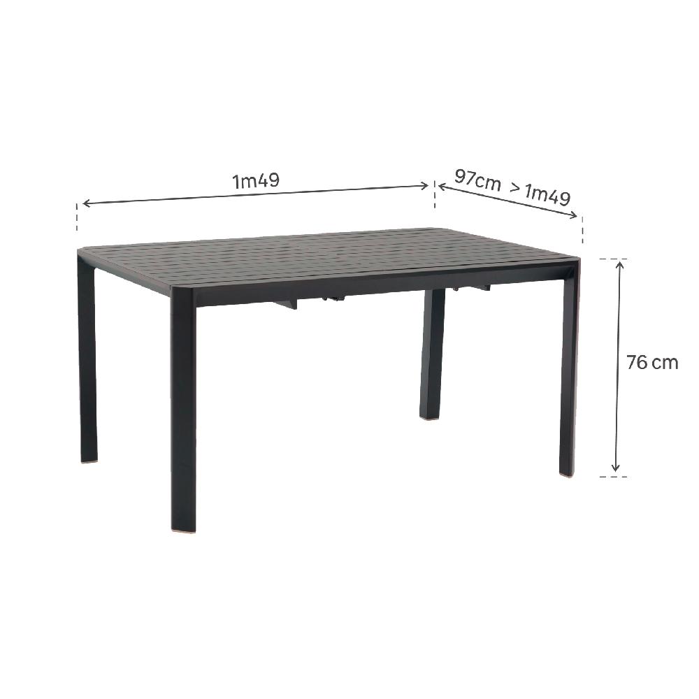 Conjunto De Muebles De Jardín Idaho De Aluminio Gris Para 4 Personas