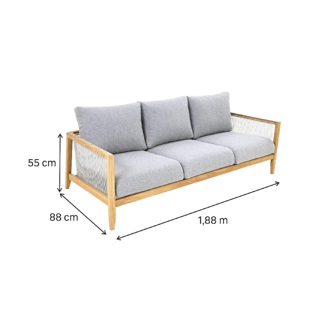 Conjunto De Muebles De Jardín Lita De Teca Para 4 Personas