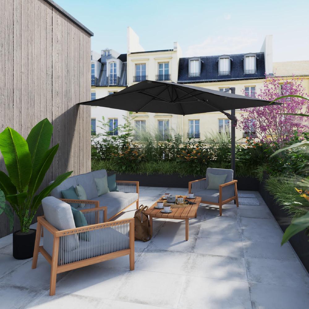 Conjunto de muebles de jardín Lita de teca para 4 personas