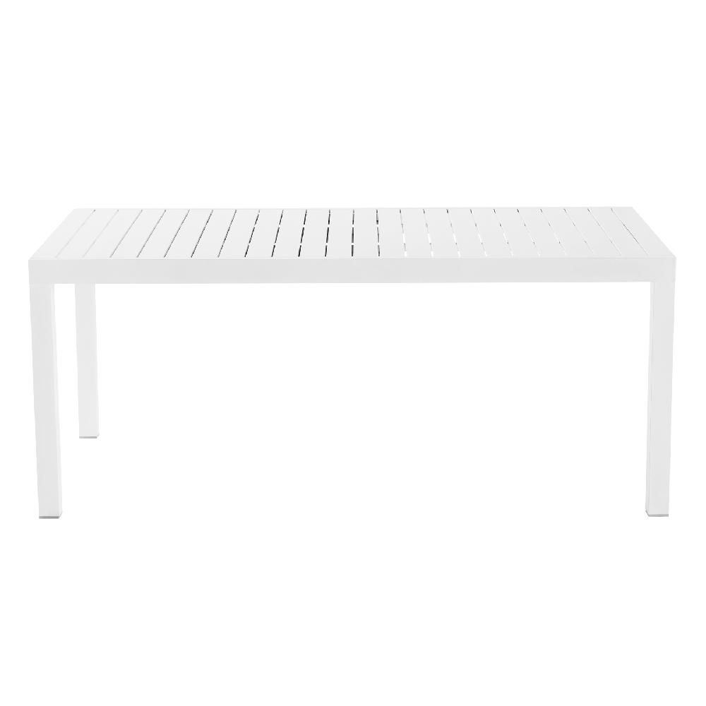 Conjunto De Muebles De Jardín Lyra II De Aluminio Blanco Para 8 Personas