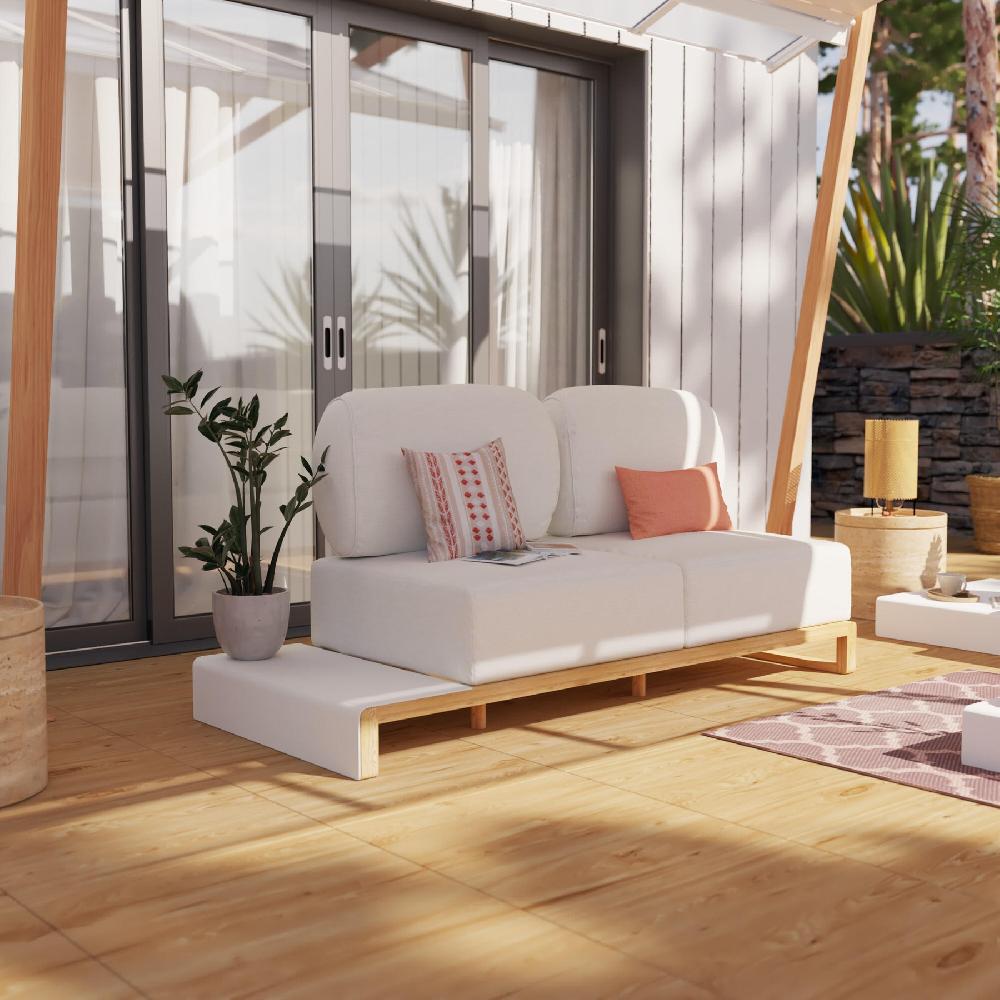 Conjunto De Muebles De Jardín Memphis De Teca Para 4 Personas