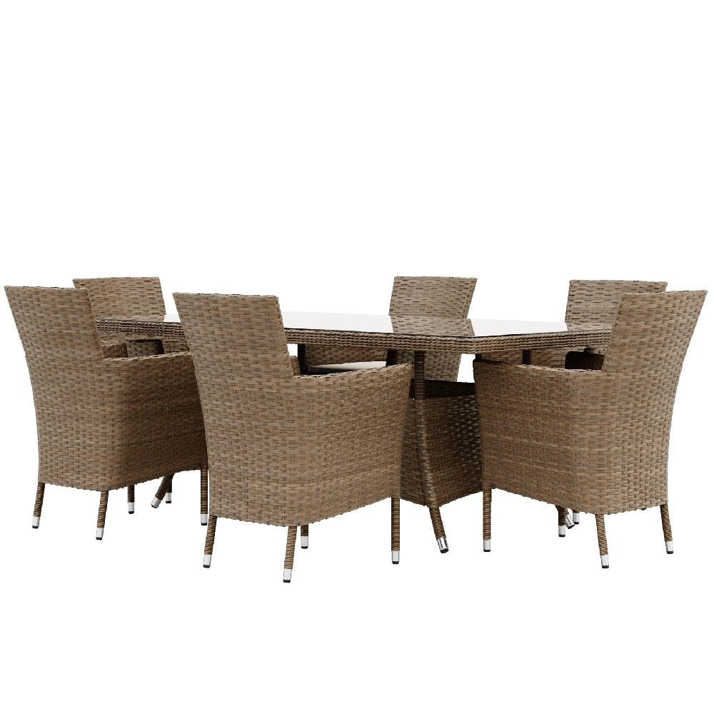 Conjunto De Muebles De Jardín Palermo Para 6 Comensales