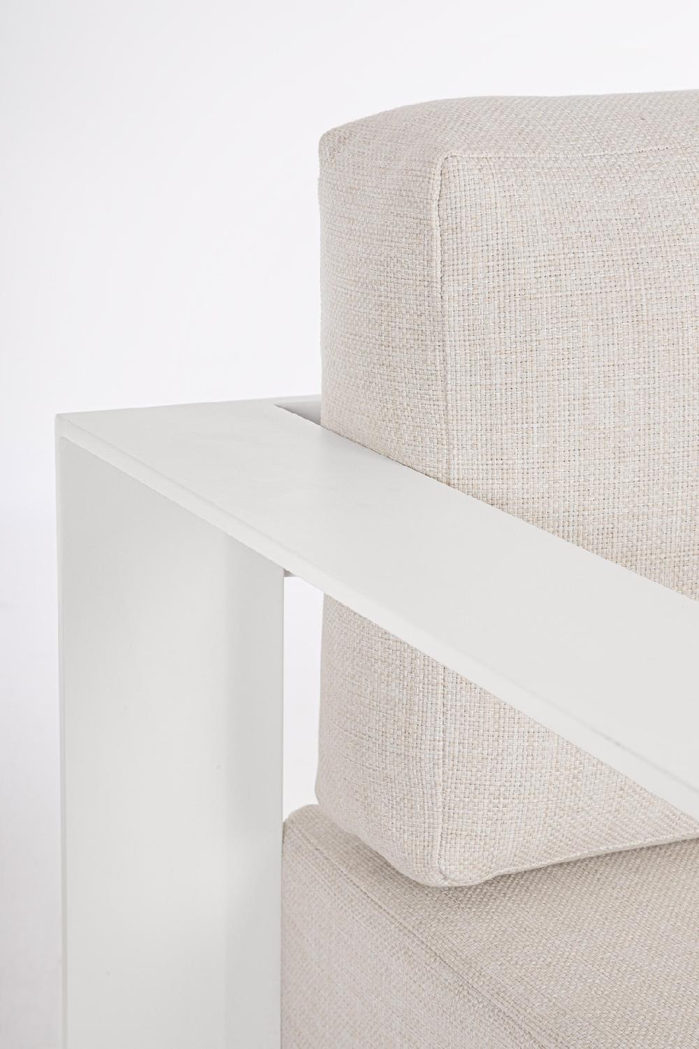 Conjunto De Muebles De Salón Con Cojines De Vapor "MOSES" En Aluminio 5 Plazas Para Jardín Y Terraza