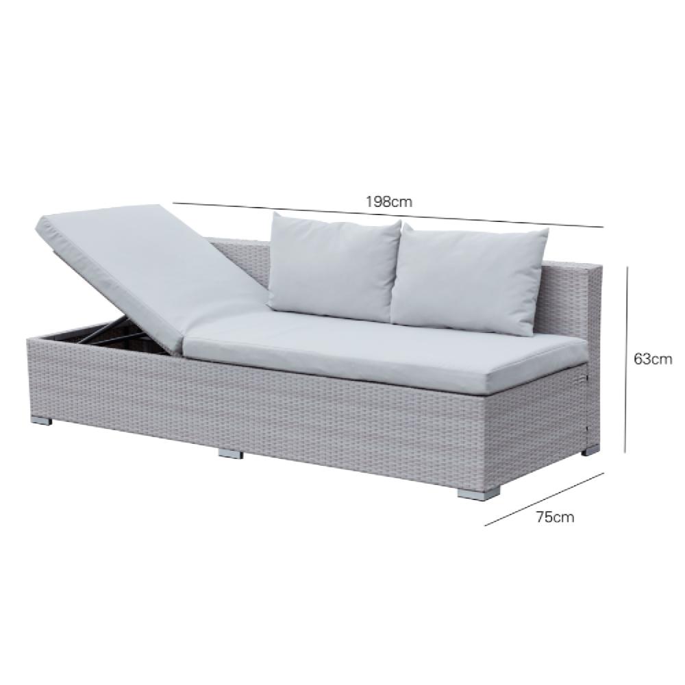 Conjunto De Muebles Empotrados De Jardín De 10 Plazas De Resina Tejida Negra SAMOA