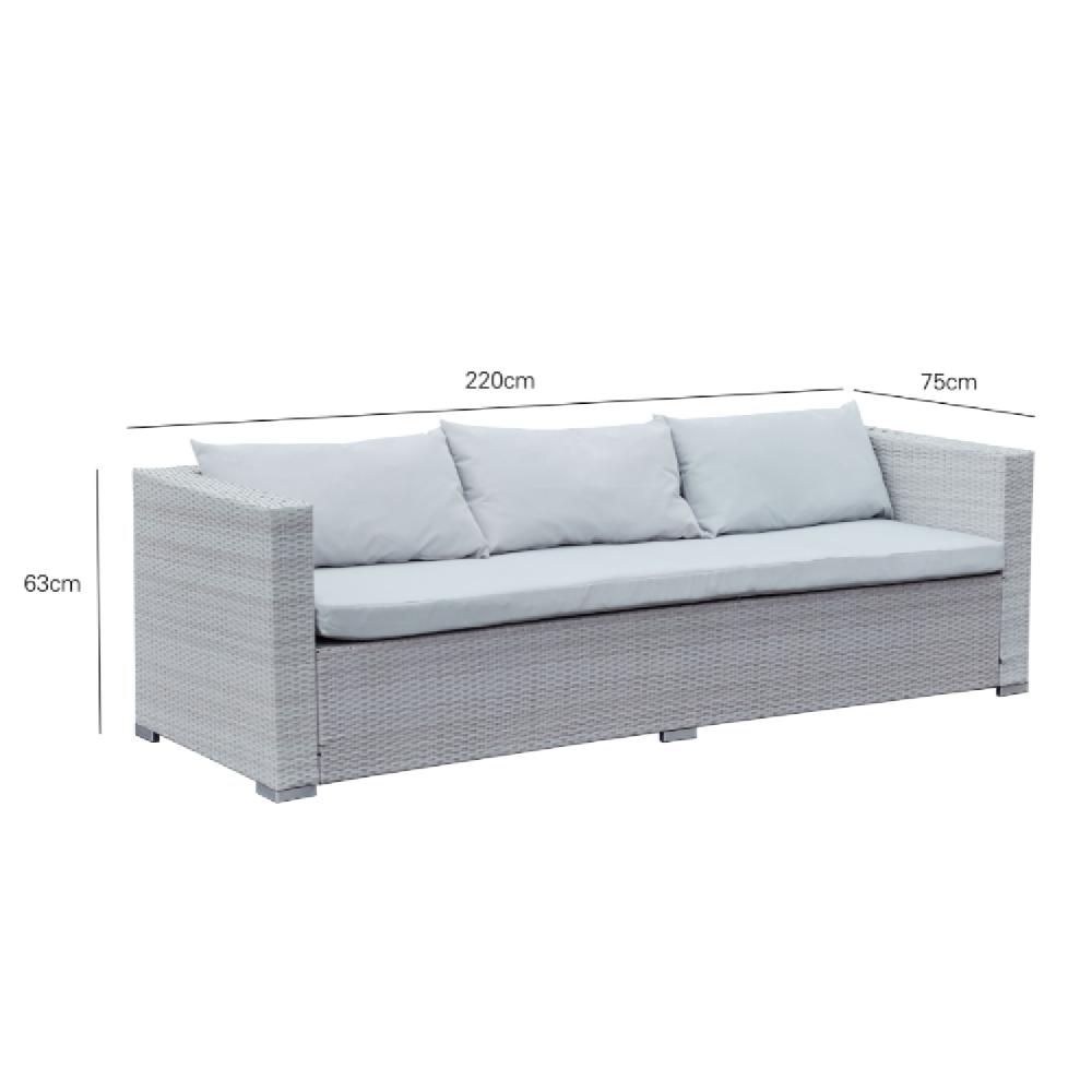 Conjunto De Muebles Empotrados De Jardín De 10 Plazas De Resina Tejida Negra SAMOA