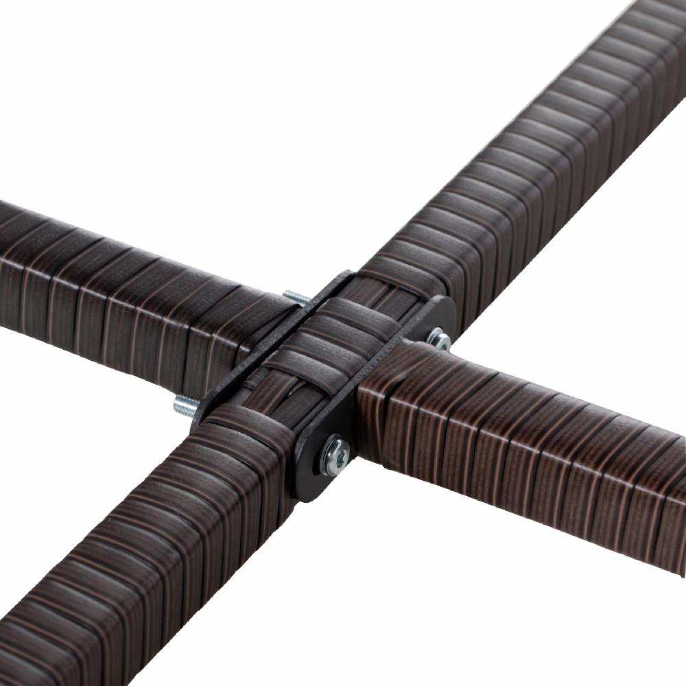 Conjunto De Muebles Jardín 9 Piezas Ratán Outsunny 109x109x72cm Marrón_841-105CW