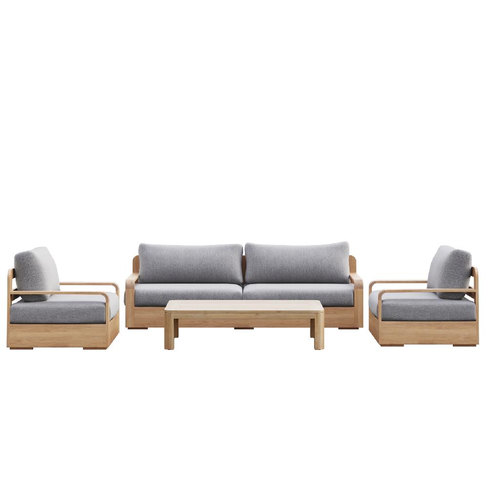 Conjunto De Porche Bari De Madera De Teca Para 5 Comensales