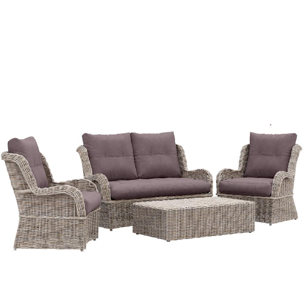 Conjunto De Porche De Jardín Barry Koboo Para 4 Comensales