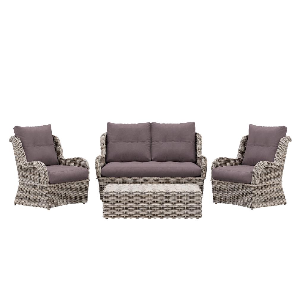 Conjunto de porche de jardín Barry Koboo para 4 comensales