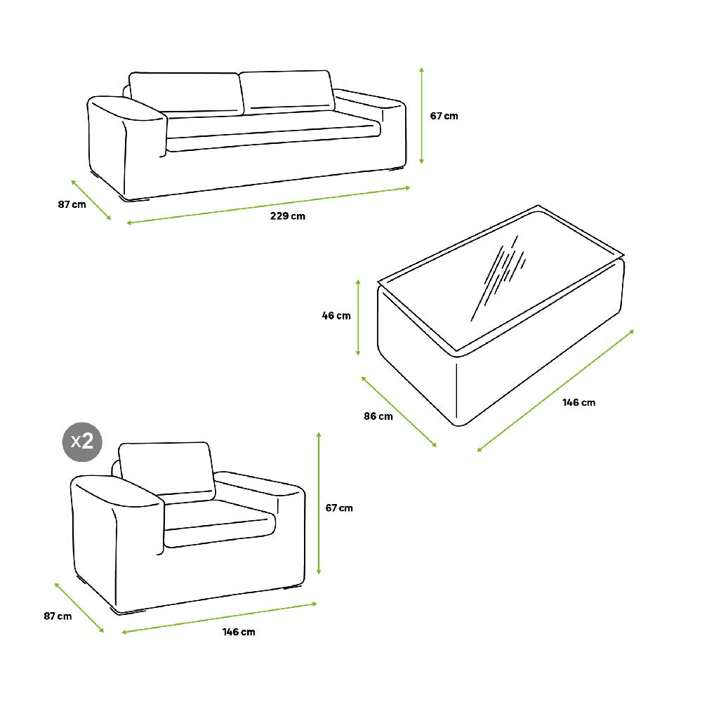 Conjunto De Porche De Jardín Kenia II Para 5 Comensales
