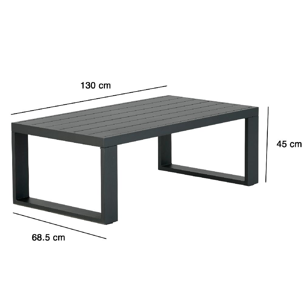 Conjunto De Porche De Jardín NATERIAL Athena De Aluminio Gris Para 5 Personas