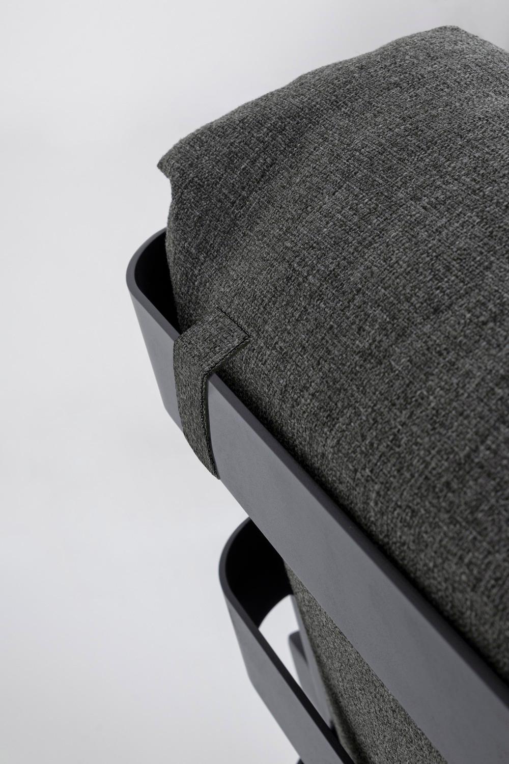 Conjunto De Sofá Y Sillones De Aluminio Con Cojines En Color Antracita "TRUMAN" Para Jardín Y Terraza