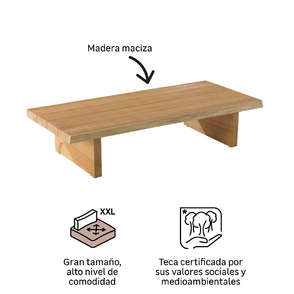 Conjunto De Sofás Y Mesa Baja Maya De Mimbre Para 4 Personas