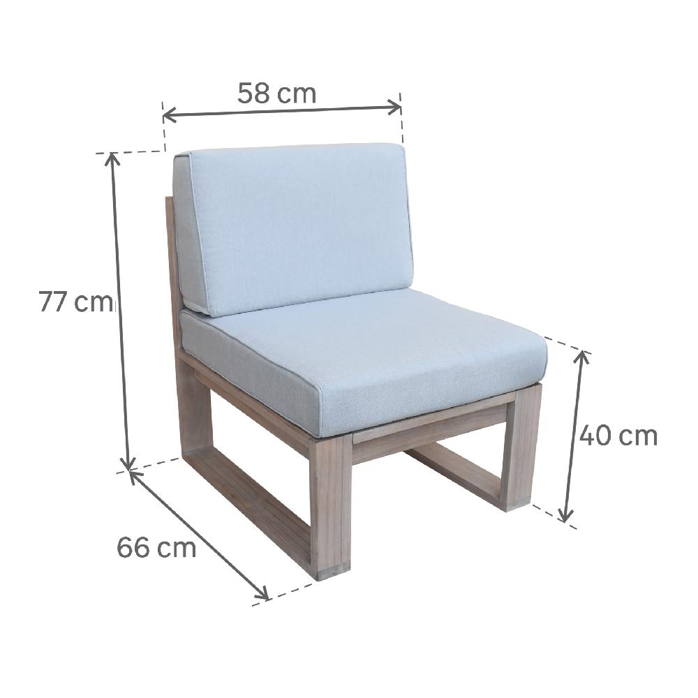 Conjunto de sofás y mesa baja Solaris de madera acacia para 6 personas