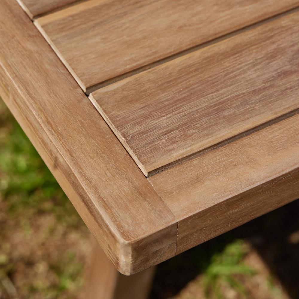 Conjunto Mesa Jardín 230×100 Cm Y 8 Sillas Madera Y Cuerda Negra - Zanzibar