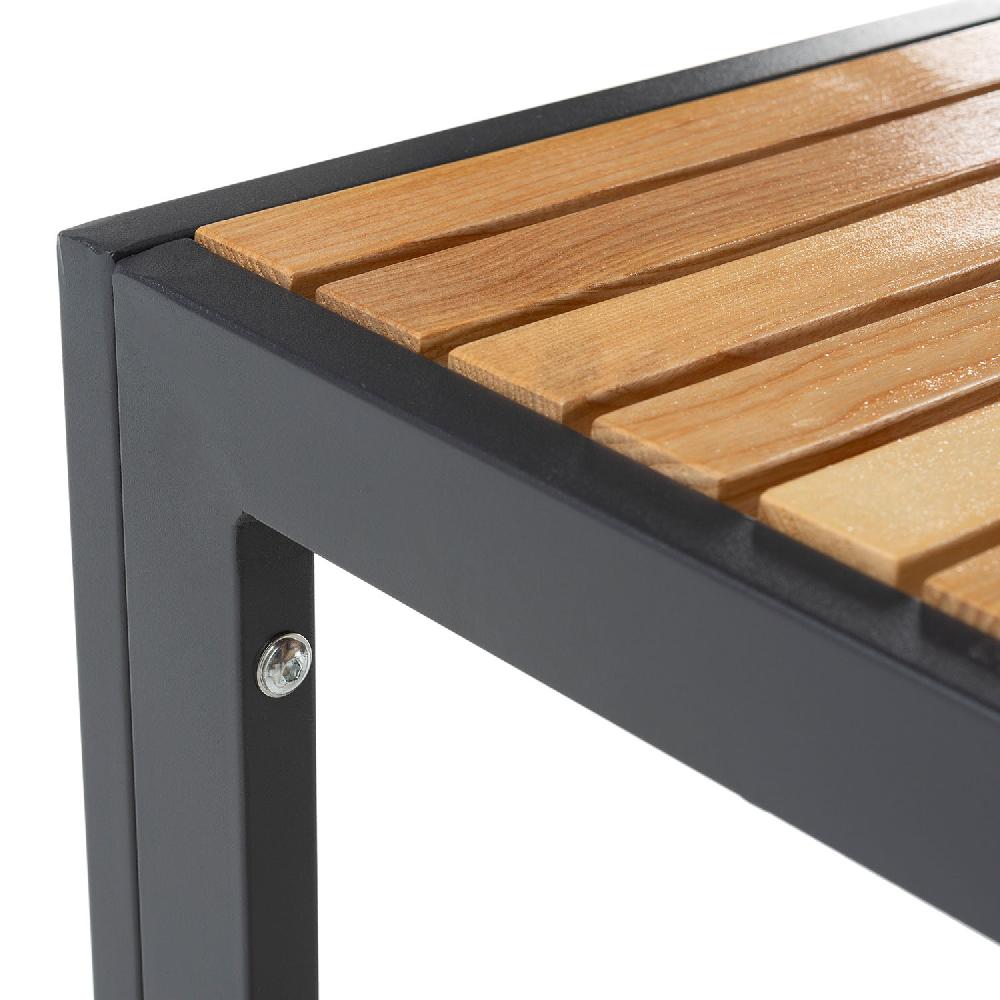 Conjunto Muebles De Jardín Coral 5 Piezas Negro Mesa Y 4 Sillas