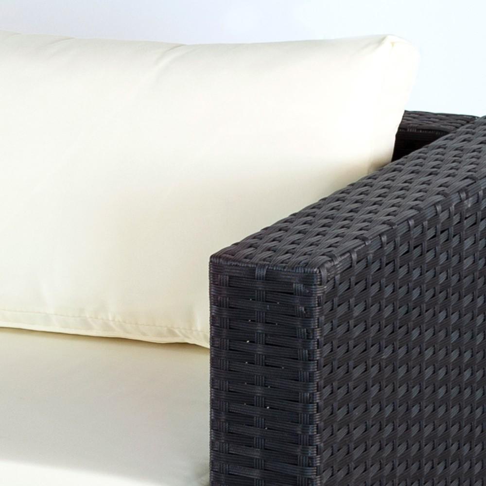 Conjunto Muebles Terraza Y Jardín Ratán C/sofá Chaise Longue Modular Y Mesa Aktive