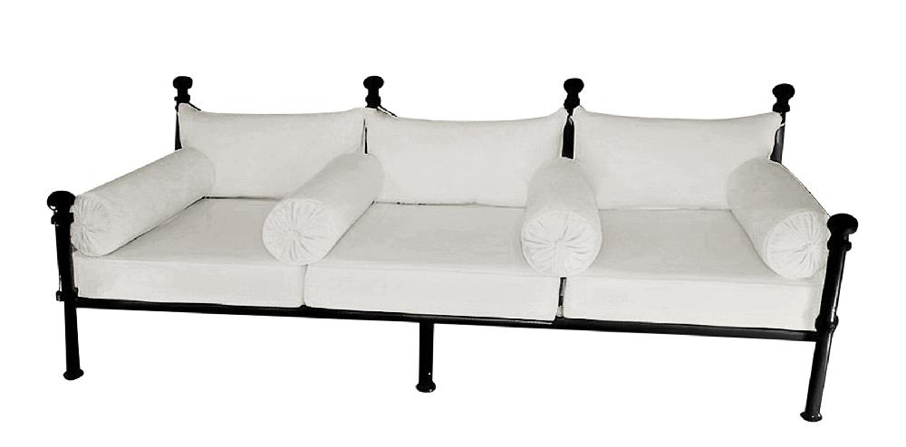 Conjunto Set Artesano Exclusivo De Metal 5 Plazas Un Sofá Dos Sillones Y Una Mesa Terraza Y Jardín De Hierro Forjado Hecho A Mano