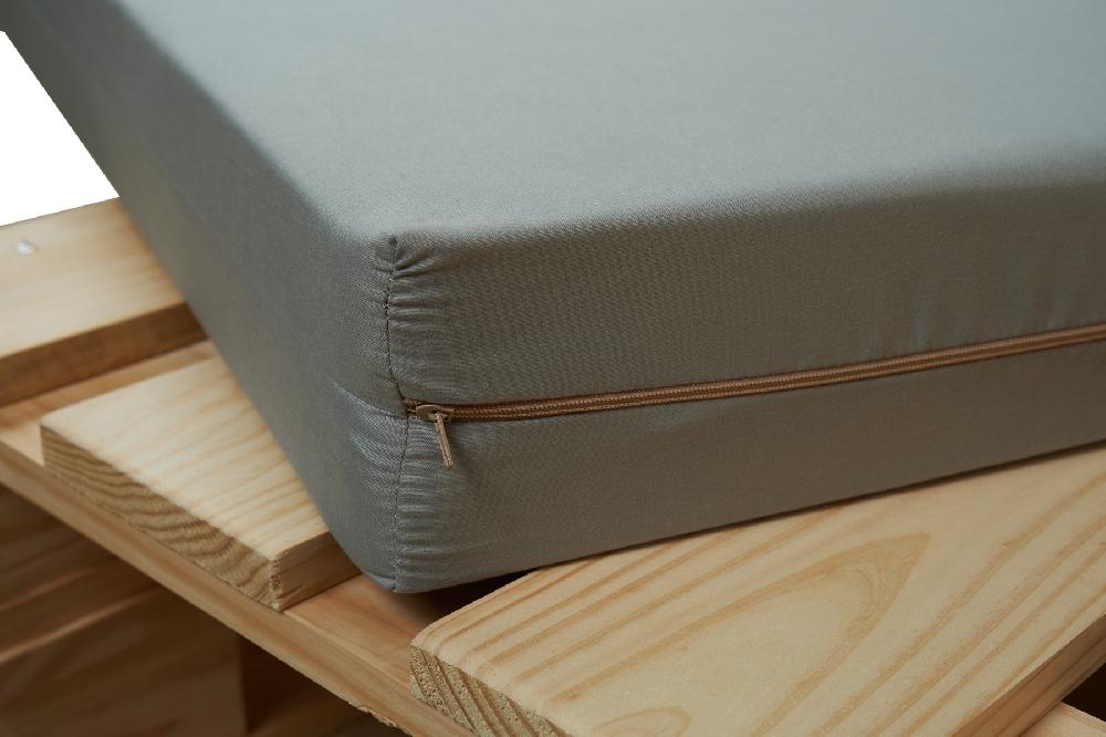 CONJUNTO SOFA DE PALETS + COJINES DE TEJIDO MICROFIBRA (ASIENTO + RESPALDO) - 100X60cm En COLOR GRIS